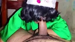 That Christmas elf gave me a great blowjob! Homemade creampie