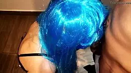 Petite Blonde Teen Sucks And Chokes On Big Dick In Cosplay Costume