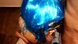 Petite Blonde Teen Sucks And Chokes On Big Dick In Cosplay Costume