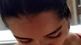 hey, check out white moon, that cute teen 18+ slut, deepthroating in front of the jacuzzi