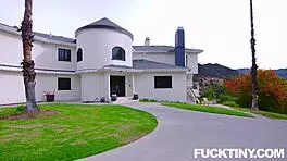 tiny babe allie addison gets her job back through hardcore fucking