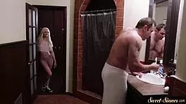 Tiny stepdaughter sucking in sixtynine pose