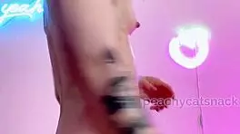 Petite Asian Muscle Girl Oils Tight Body, Showcases Small 18+ Tits, Big Clit, and Delicate Feet