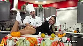 Oily Dinner Table Anal With Chef Nick And Teen 18+ Dildo Deepthroat Toys Hardcore Desk