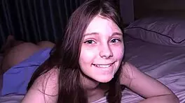 Cute College Teen 18+ Submissively Takes Quick Missionary Fuck