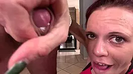 Slut Degrades Fag Boyfriend Cuckold POV Cum