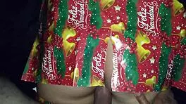 Stepsister Packs Ass For Christmas Cumshot