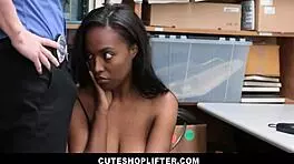 Cuteshoplifter - Big Tits Ebony Teen 18+ Shoplifter Makes Fuck Deal With White Security Guard - Daya Knight Ryan Mclane