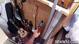 Amazing Young Woman Enjoys Intimate Moment In Shop