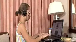 Does teen Paris Milan show her big tits on webcam?