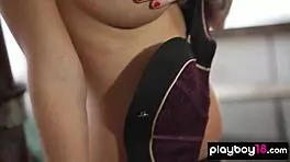 petite british rae shows off her big natural boobs for playboy