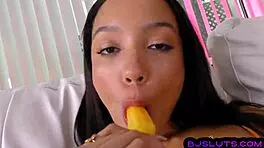 Pov Skinny Ebony Deepthroats And Talks Dirty After Ice Cream