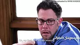 Skylar Vox overcomes writer's block with huge natural tits.