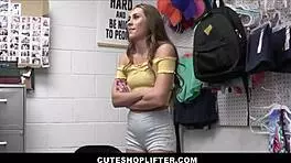 hey, this skinny brunette teen 18+ shoplifter, mackenzie mace, is the stepsister of security guard jack vegas at cuteshoplifter.