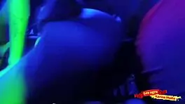 hot sex in rio suburb club, latina with small tits bent over for one-on-one action.