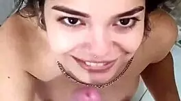 i watched this beautiful couple do deepthroat blowjobs and cumshots on faces, oh man!