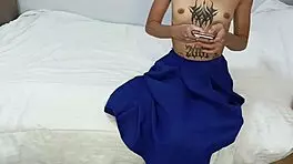 Little asian cutie prefers footjob over pussy licking with father-in-law?