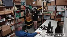 Did the emo teen get caught bound in the shop uniform?