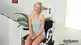 A lovesome teen gives oral in POV, then gets her pussy plowed.