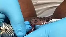 Tattoo Appointment With Natural Tits And Doggystyle Fucking