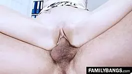 why is sweet teen cheating with her bored stepuncle? belle claire gets rough creampie from george uhl