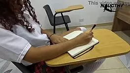 hot girl masturbates in the detention room