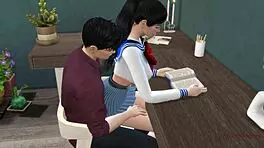 Teacher says, 'Bend over for hard fucking on desk.'