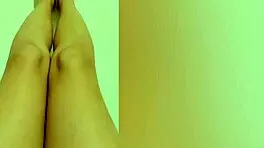 My hot stepsister films her sexy legs for a footjob orgasm on phone