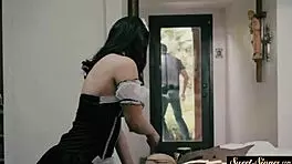 Teen 18+ babe in storyline gets drilled missionary style and jizzed on her tattooed tits.