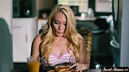 Teen 18+ babe in storyline gets drilled missionary style and jizzed on her tattooed tits.