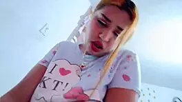 While putting on sexy underwear stepbrother enters bathroom horny