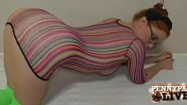 Red Haired Beauty Penny Pax Gags On Big Thick Dick