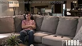 my pesky boy accidentally turns on the wrong remote, revealing lexi luna's big tits and ass in a hardcore pov blowjob with josh rivers.