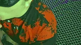 Caught my stepdad watching me so bbw gives blowjob and gets cum load from stepdad