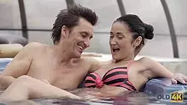 Old4K and Angie Moon Bridge 25-Year Gap with Hot Sex