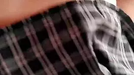 Real students fuck tasty brunette after school in homemade creampie