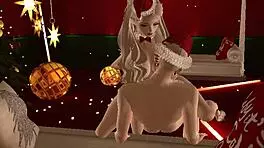 receiving my christmas package with 3d porn blowjob and teen cock 😘