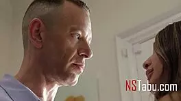 a quickie with the petite babysitter bent over for fun