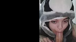 Cute teen 18+ deepthroats big cock in 69 position