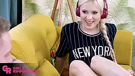 Girlsrimming - Blue Eyed Stepsister Goes Wild with Anal and Rimjob in Petite Frame