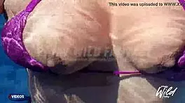 Scandalous Busty Pinay Wife Shows Big Tits While Masturbating In Pool