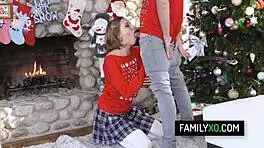 Blonde Stepsis Riley Mae Fucked By Stepbro During Christmas