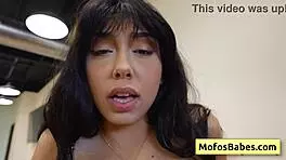 Petite Bianca Bangs rubs her pussy and sucks Billy Boston's huge dick! 😈