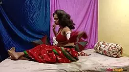 Horny indian girl masturbates in traditional sari