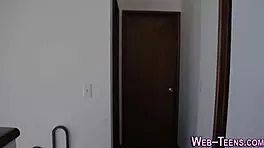 Watch this brunette teen lick and finger her petite friend passionately.