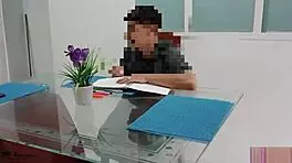 deepthroat facefuck with stepbrother's monster cock, bent over for cumshot