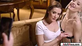 Three Euro lesbians dive into anal play with toys. Their shaved petite 18+ bodies glisten as they lick hairless pussies.