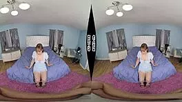 Rebecca vanguard rides cock in pov cowgirl sex.