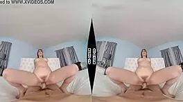 Rebecca vanguard rides cock in pov cowgirl sex.