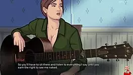 in the last of us parody, redhead teen gives blowjob in car before doggystyle cumshot.